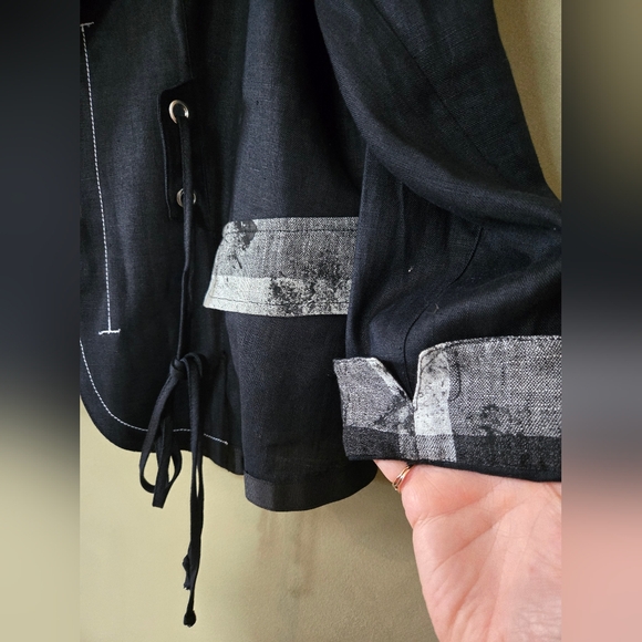 Jane & John | Women's Black and Gray Linen Vest & Pants, Size XL - Picture 12 of 16